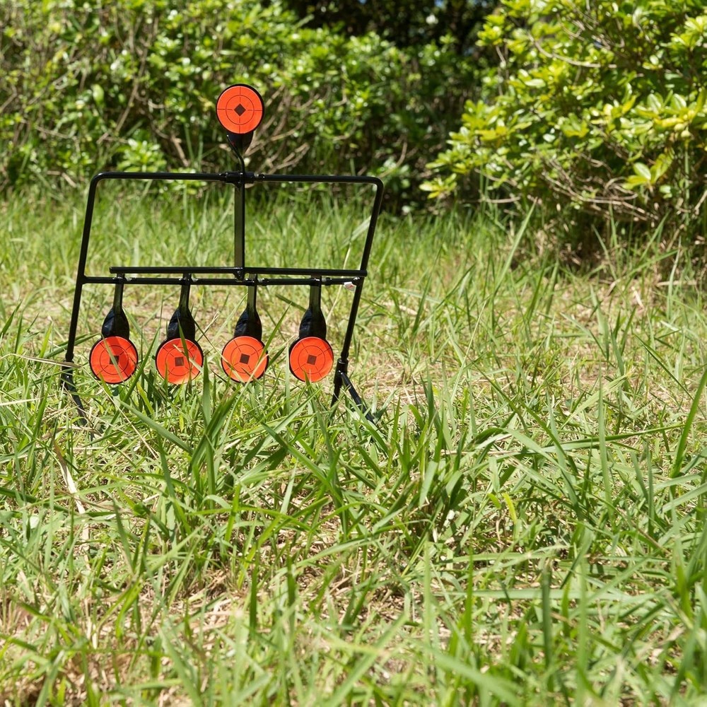Compact Automatic Resetting Target with Shooting Spots for Air Gun Training