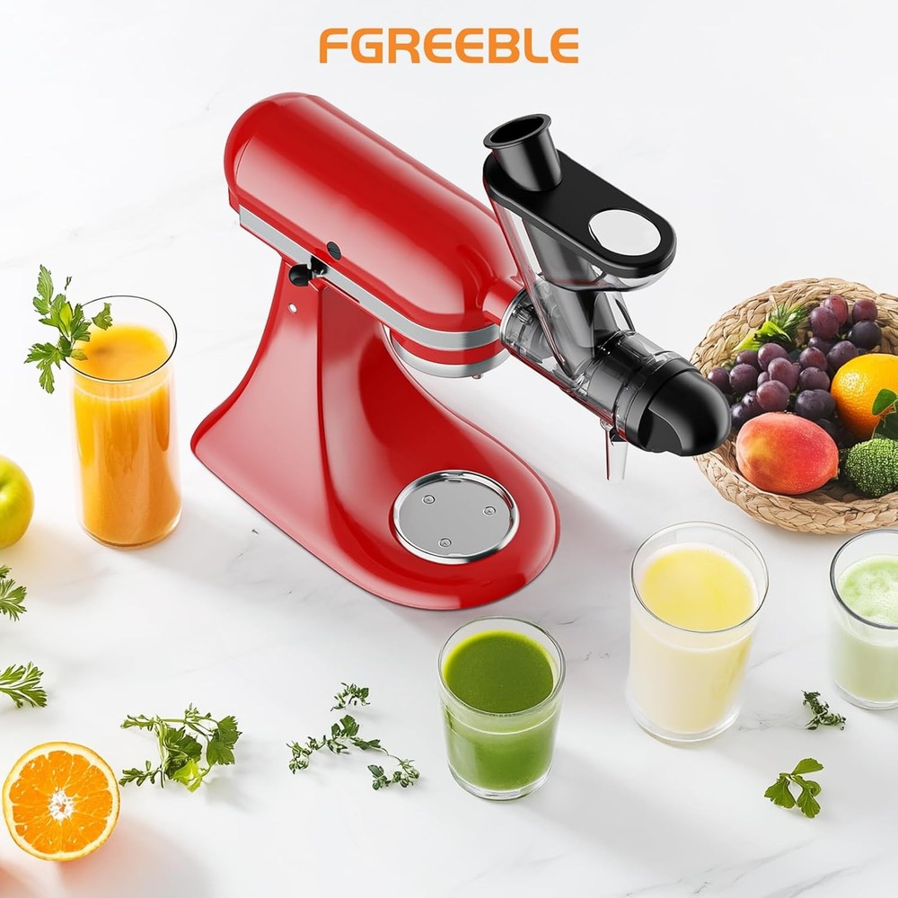 Masticating Juicer Attachment for KitchenAid Stand Mixer, Cold Pressed...