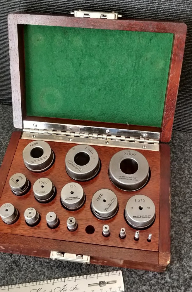 PRATT & WHITNEY Round Plug Gage Block set MASTER SET