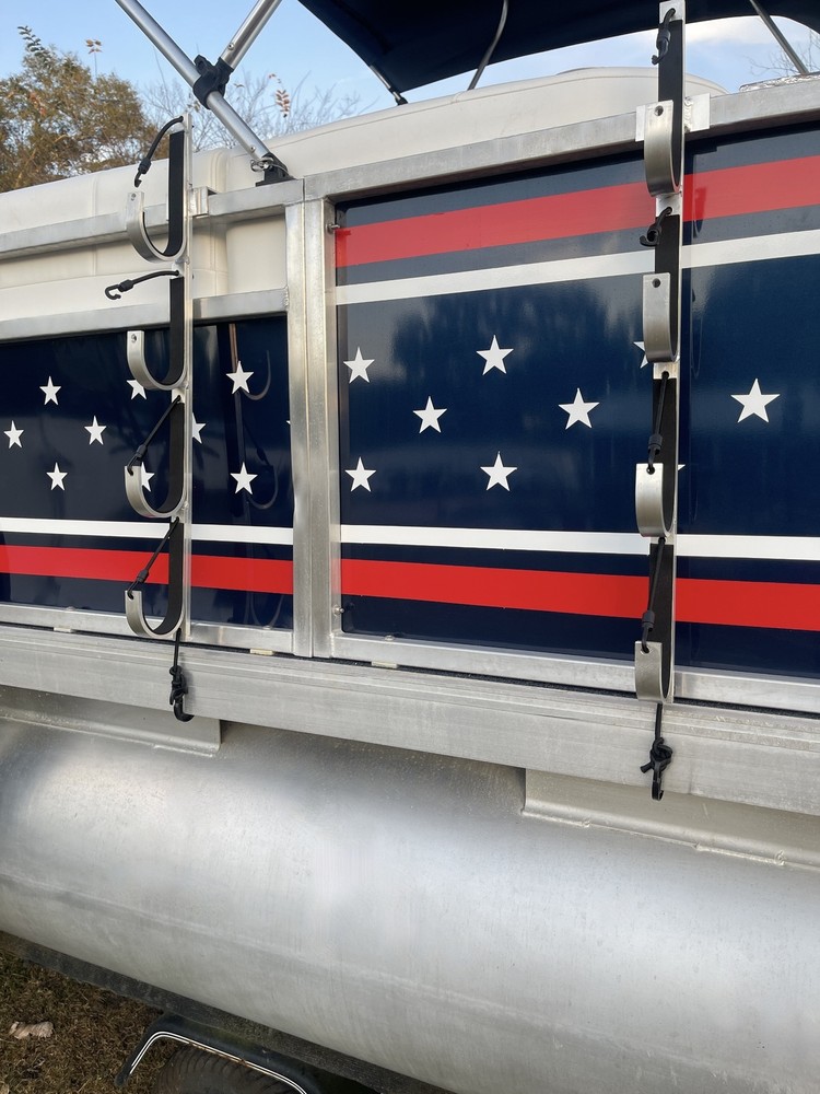 Pontoon Boat Waterski Solution with Storage Rack