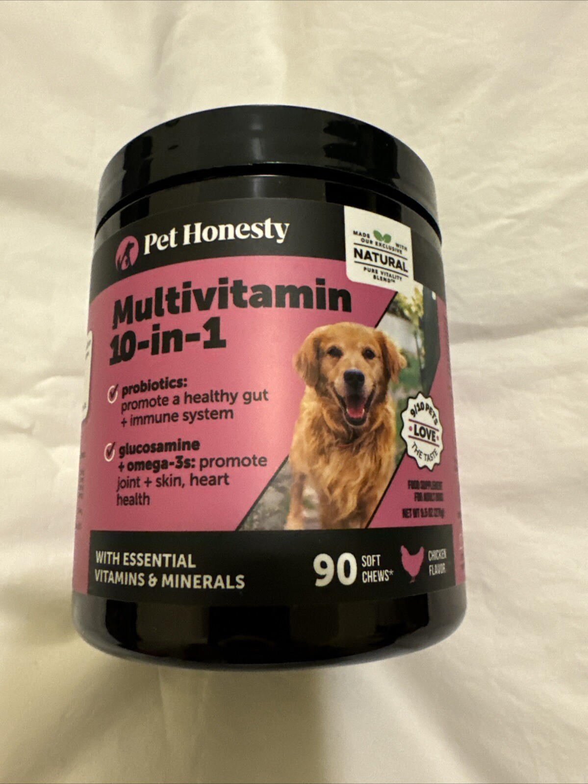 Pet Honesty Multivitamin 10-in-1 Chicken Flavor Supplement for Dog - 60ct