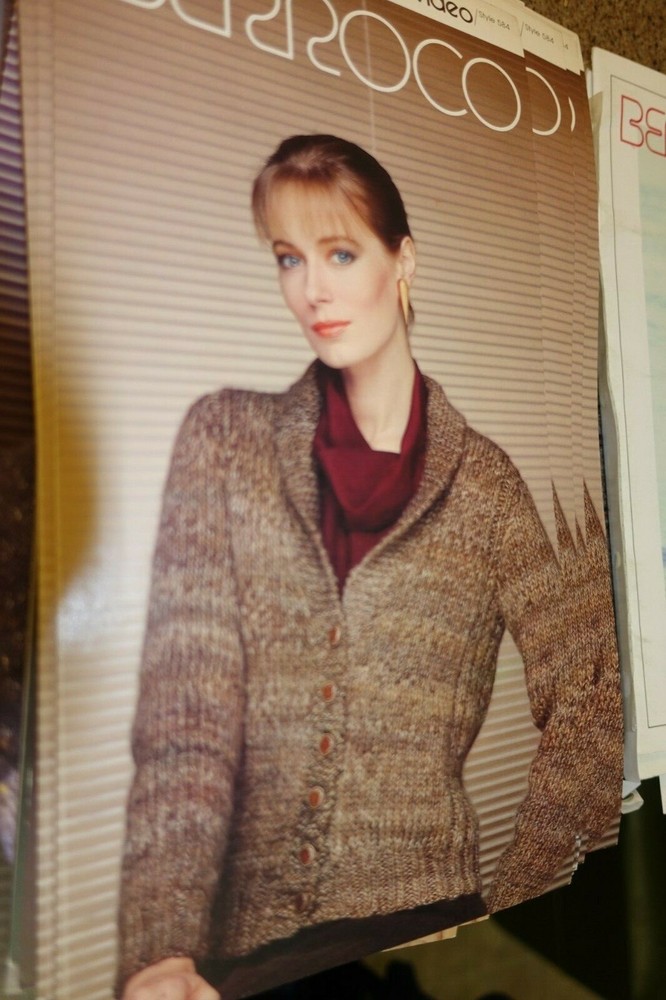 Berroco Knitting Pattern 584 Shawl Collar Jacket 32-40