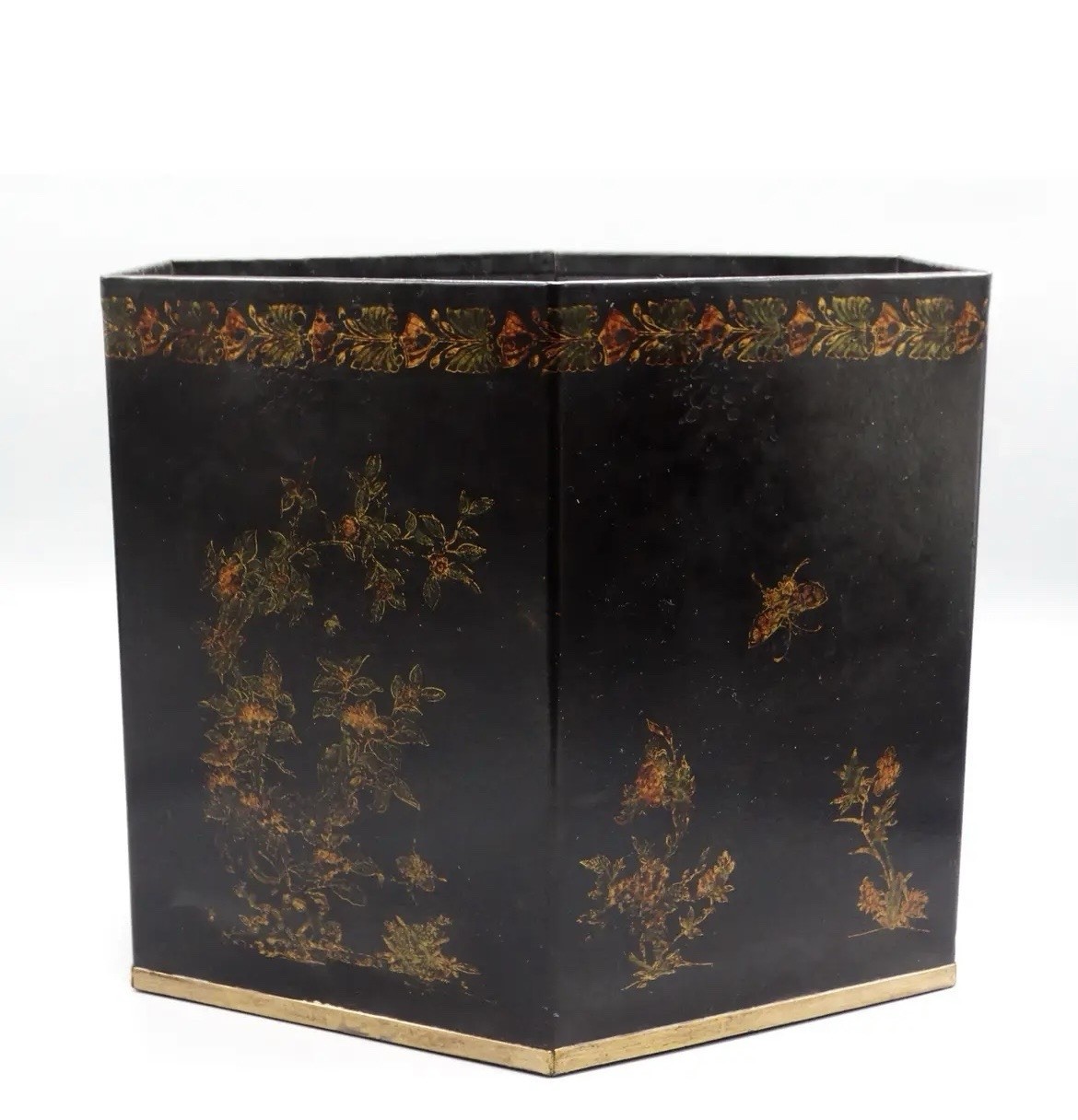 Italian Regency Style Toleware Jardinieres Preserved Boxwood Pair Gumps