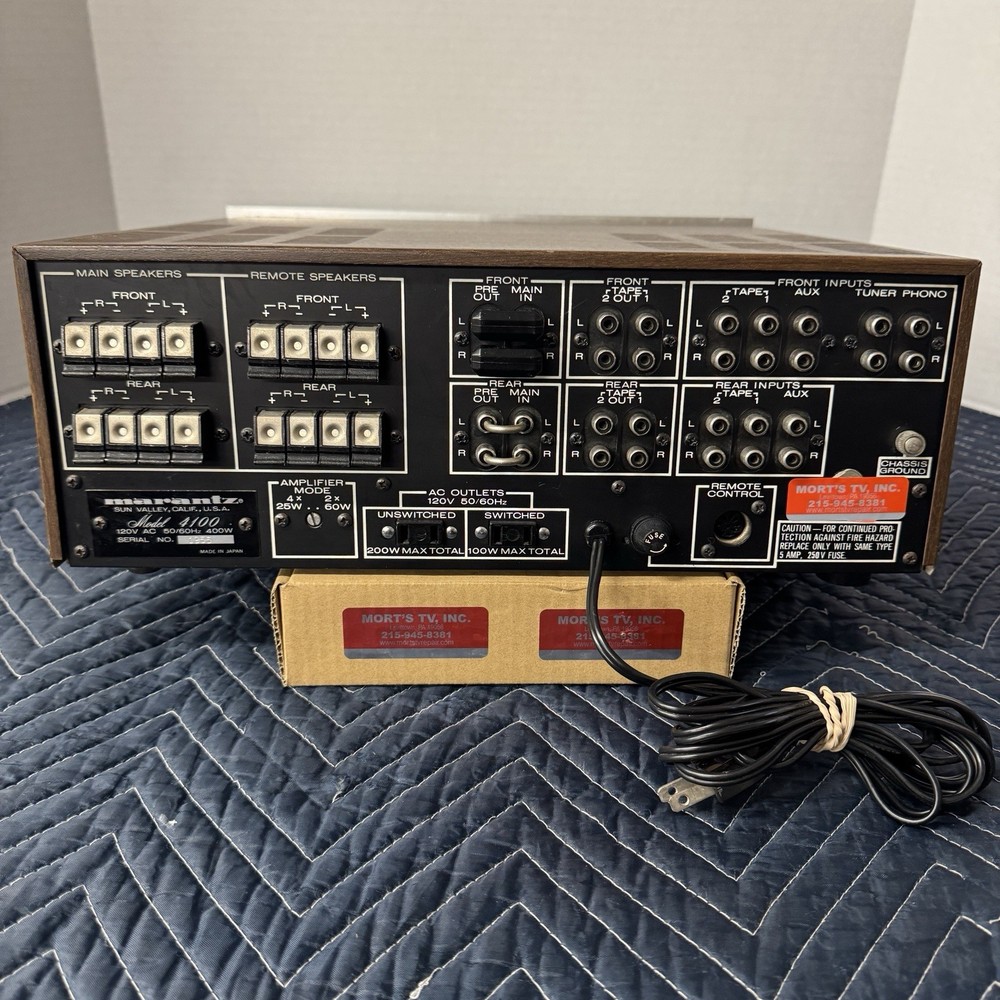 MARANTZ 4100 CONSOLE QUADRADIAL 4 AMPLIFIER - SERVICED - CLEANED - TESTED