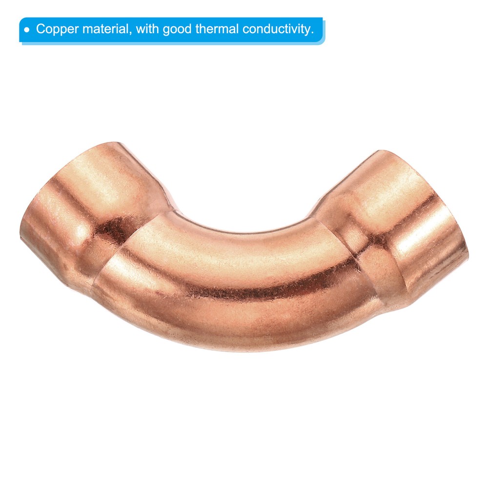 2pcs 7/8" ID Elbow Copper Pipe Fitting Connector Sweat Solder Welding Connection