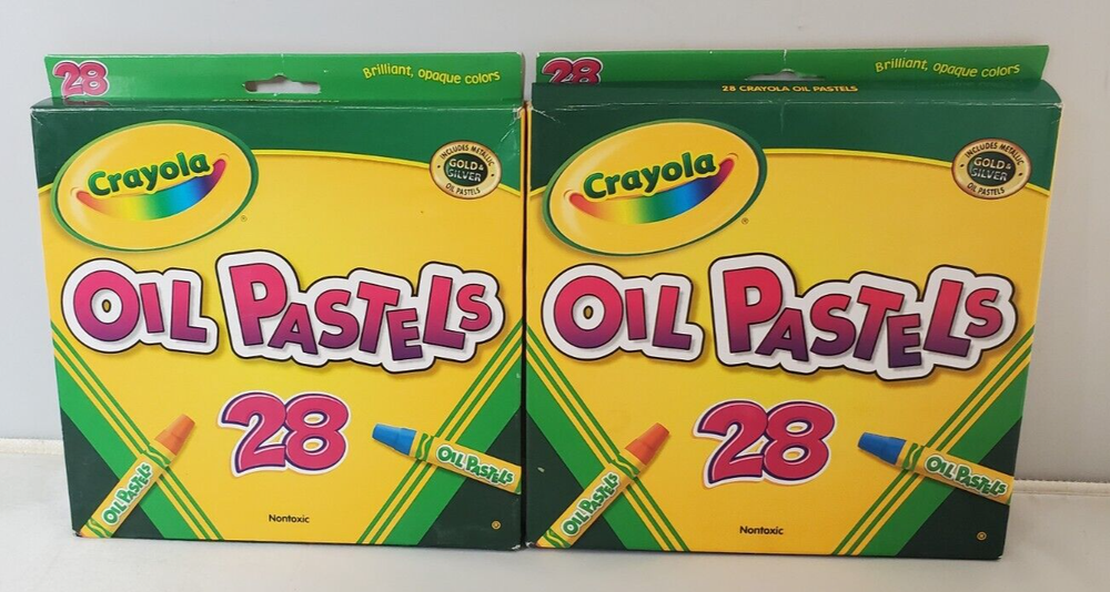 Crayola Oil Pastels,28-Color Set, Assorted, 28/Pack-2 Boxes