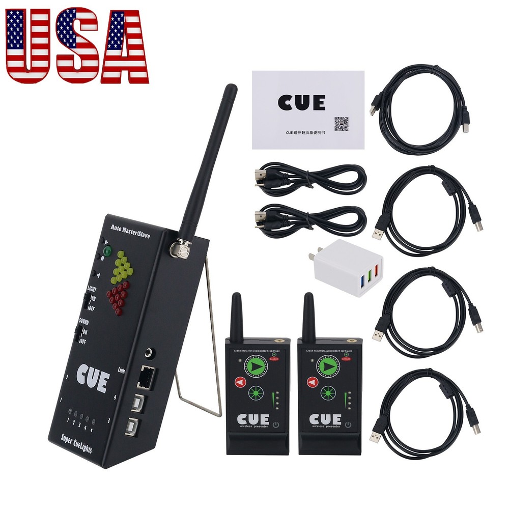 For PowerPoint Super Cuelight Presenter Remote One Receiver & Two Transmitters