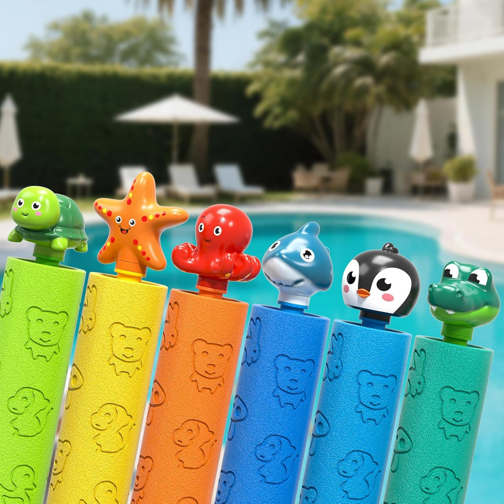Squirt Guns for Kids 6-Pack – Multicolor Water Blasters