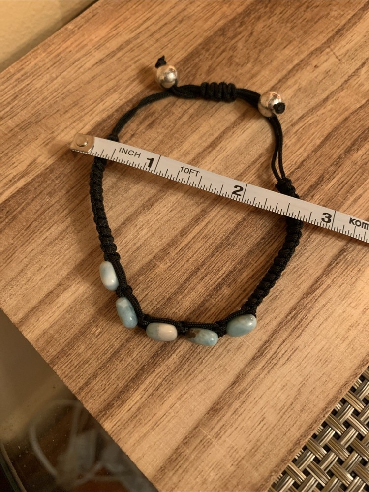 Larimar adjustable handmade braclete