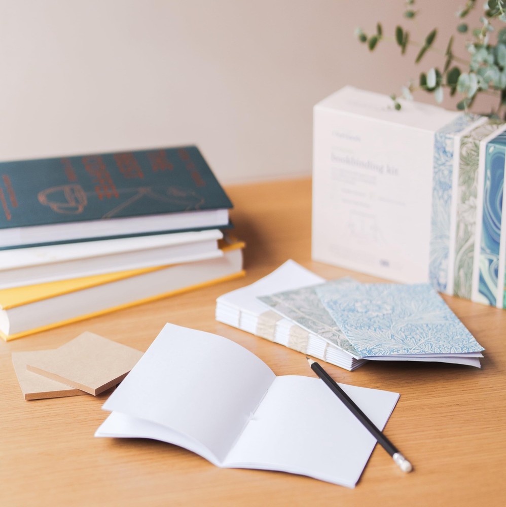 Bookbinding Kit DIY Kit to Create Custom Soft-Cover Notebooks - Includes Mate...