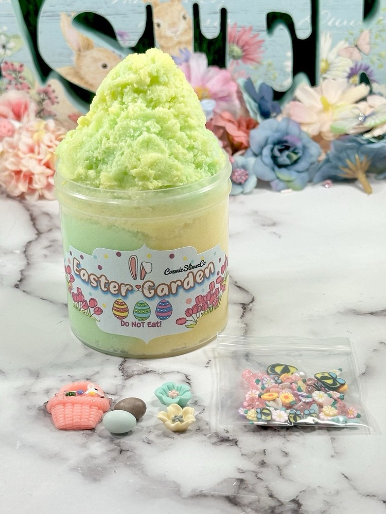 Easter Garden Cloud Slime ~ Easter Theme ~ Stretchy ~ Slime Shops ~ ASMR