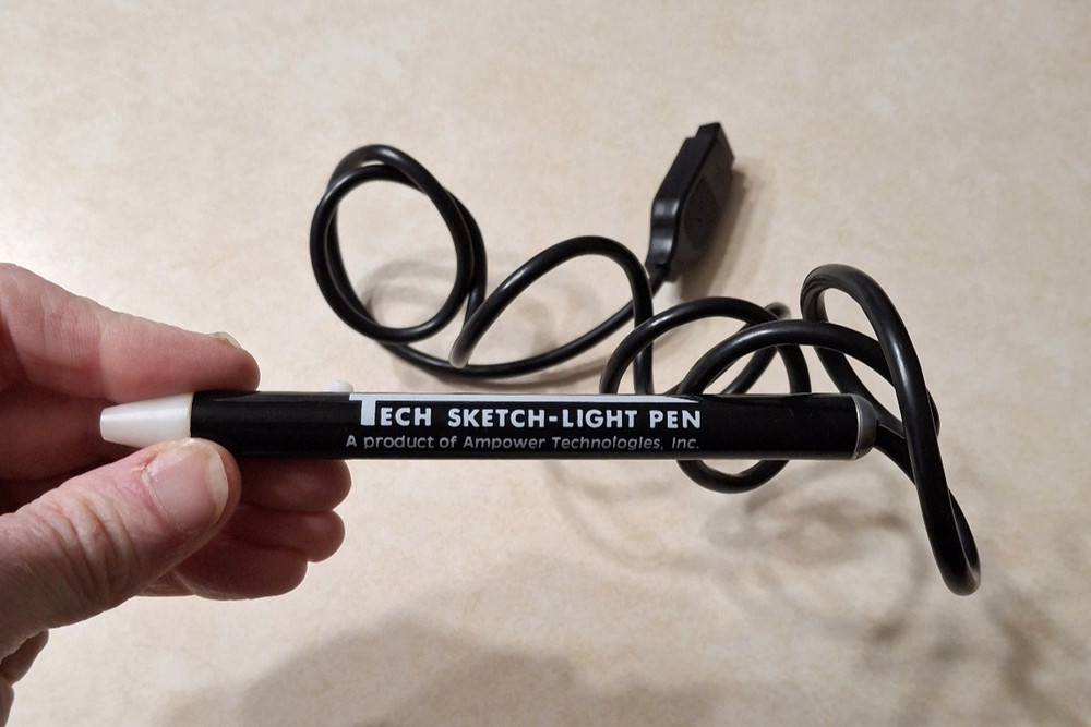 Tech Sketch Light Pen for Commodore 64 Atari C64 Micro Illustrator MDW NO DISK