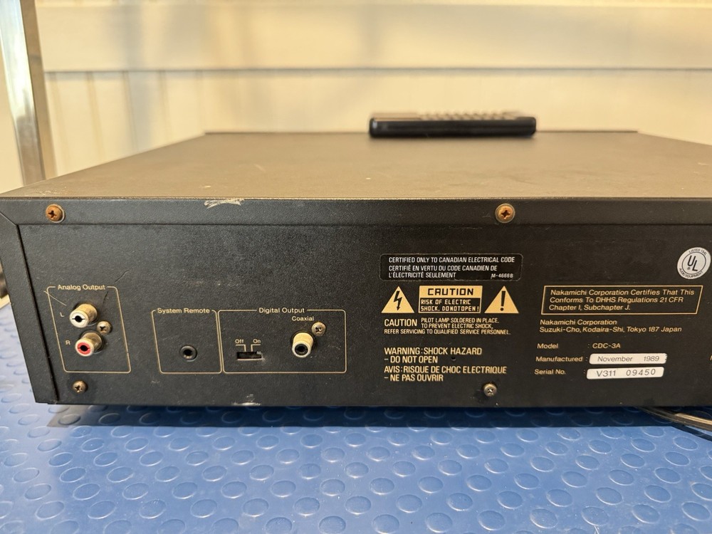 Nakamichi Vintage CDC-3A Compact Disc Player Changer