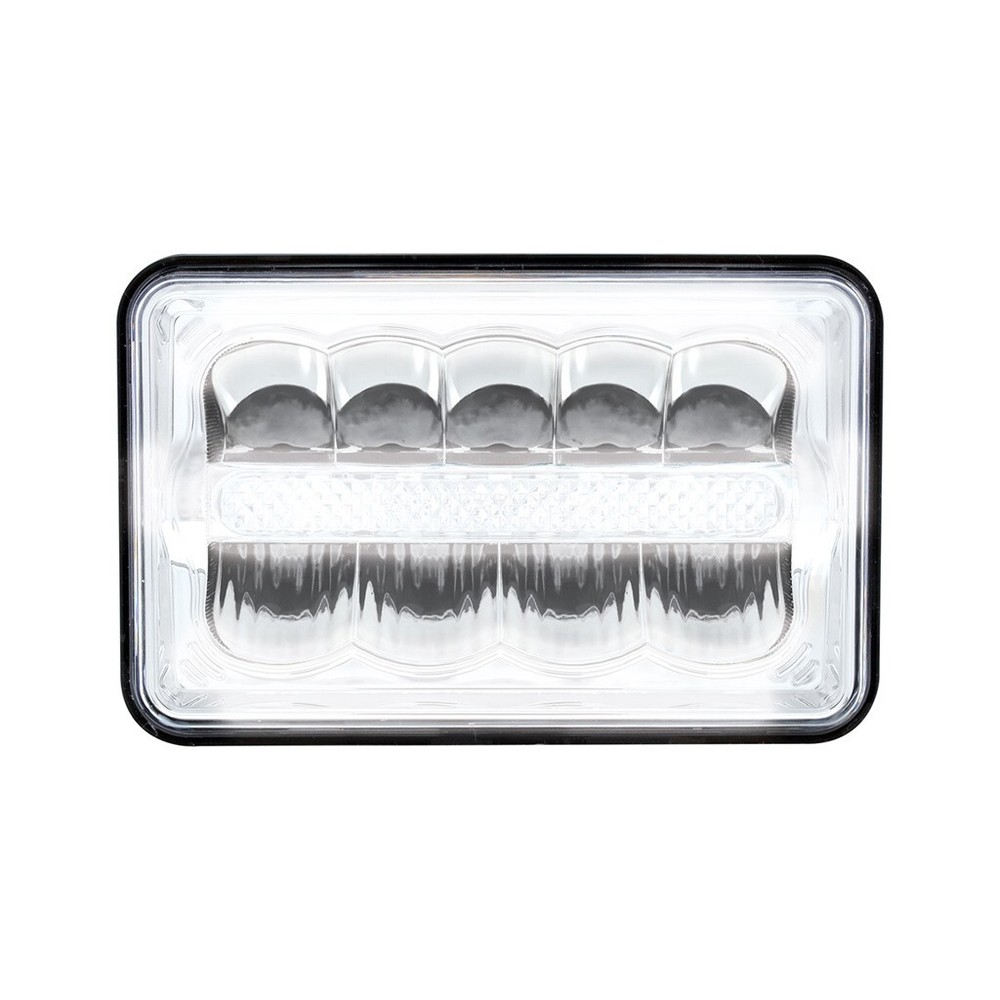ULTRALIT 4"x6" High Power LED Rectangular Headlight w/ White Position Light Bar