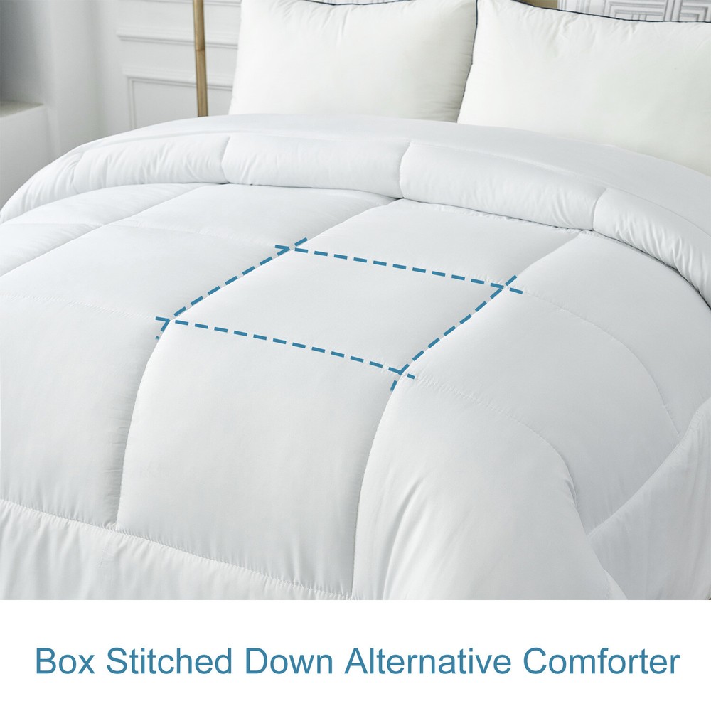 3 Piece Year Round Down Alternative Comforter Duvet Insert White