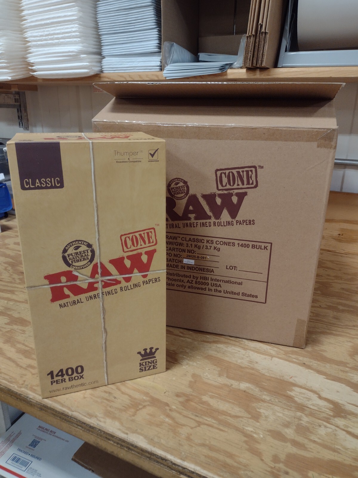 Raw Classic - King size Rolling paper Cones 1400 - BULK BUY