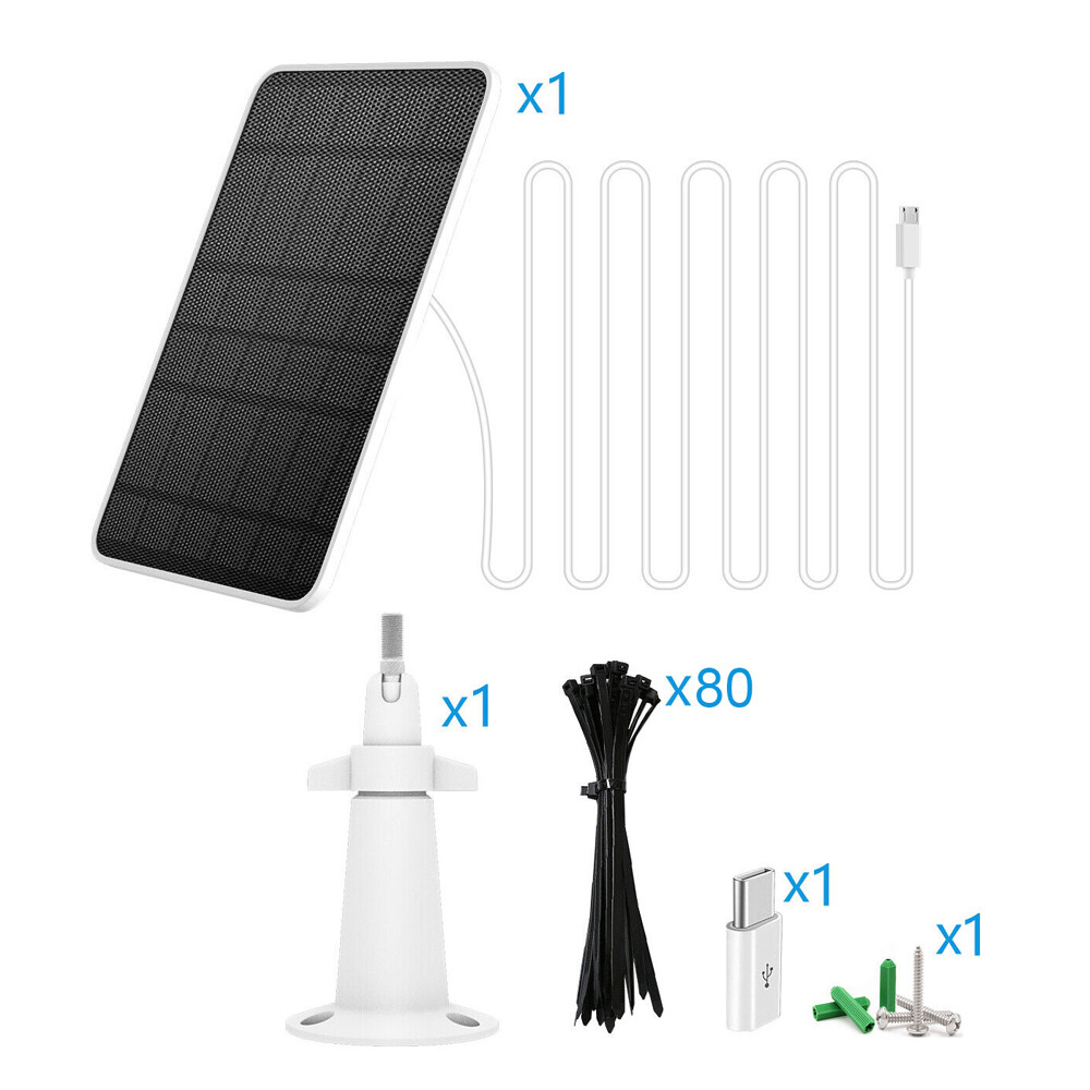 Solar Panels with 9.8ft Power Cable for Eufy Eufycam Cam E/2C/E/2 Pro Wall Mount