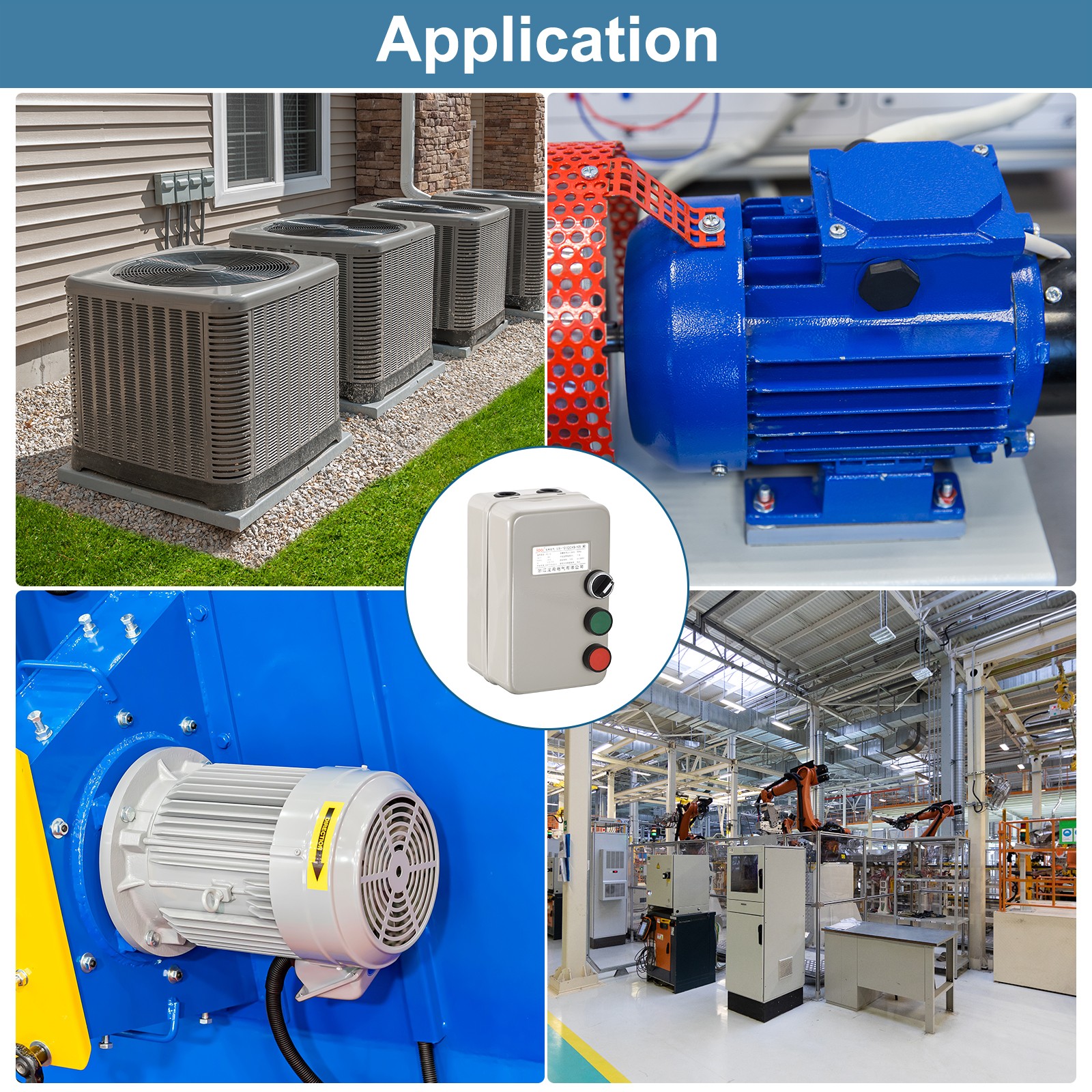 Magnetic Electric Motor Starter 380V 4KW 5HP 3 Phase Magnetic Switch Starter