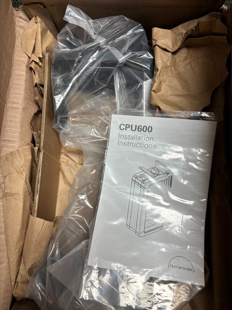 Humanscale CPU600 Desktop Tower Desk Under-Mount Expandable New