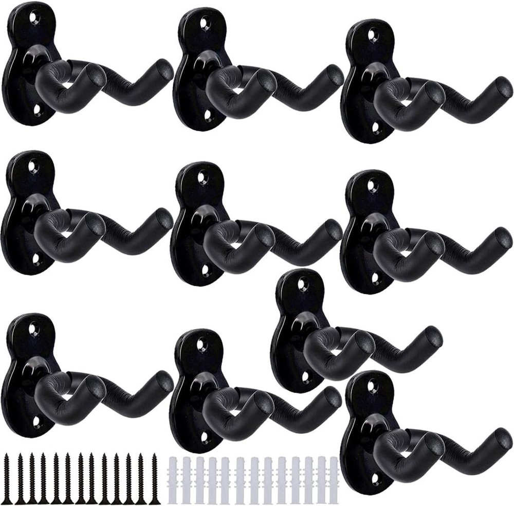 10 Pack Guitar Wall Mounts - Versatile Instrument Display