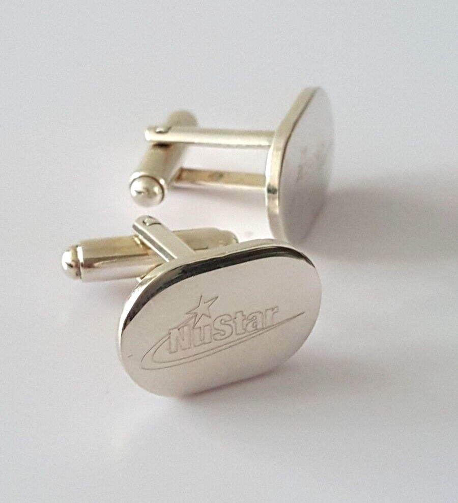 Fabulous Sparkling Solid Nustar Cufflinks 925 Solid Silver 12.80grams #20649