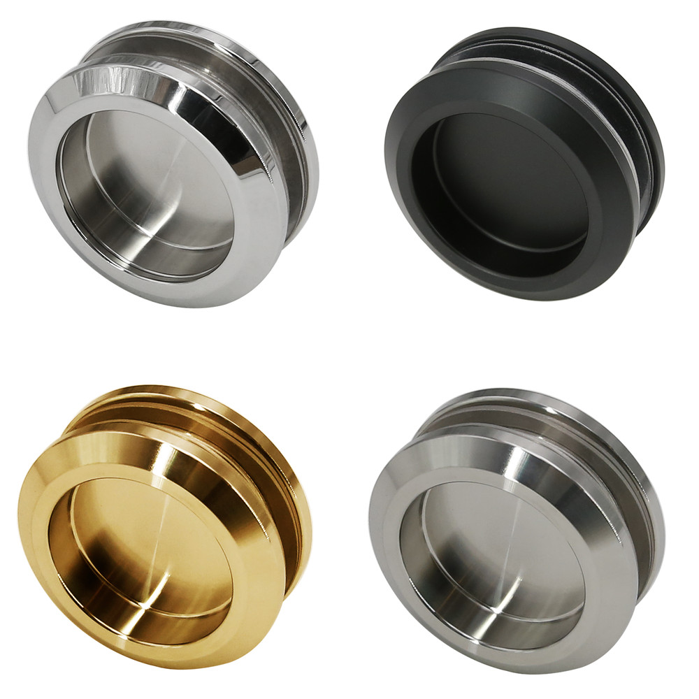 Stainless Steel Solid Sliding Door Finger Pull Handle for 5/16"~1/2" Thick Glass