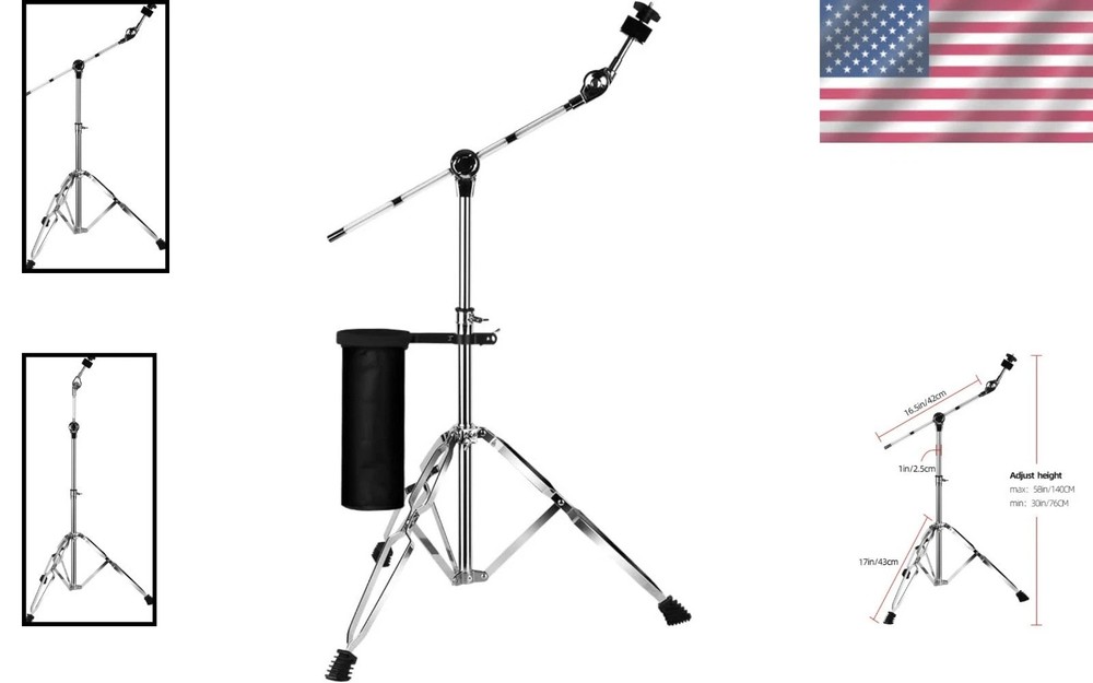 Double-Braced Cymbal Stand with Drum Sticks Holder
