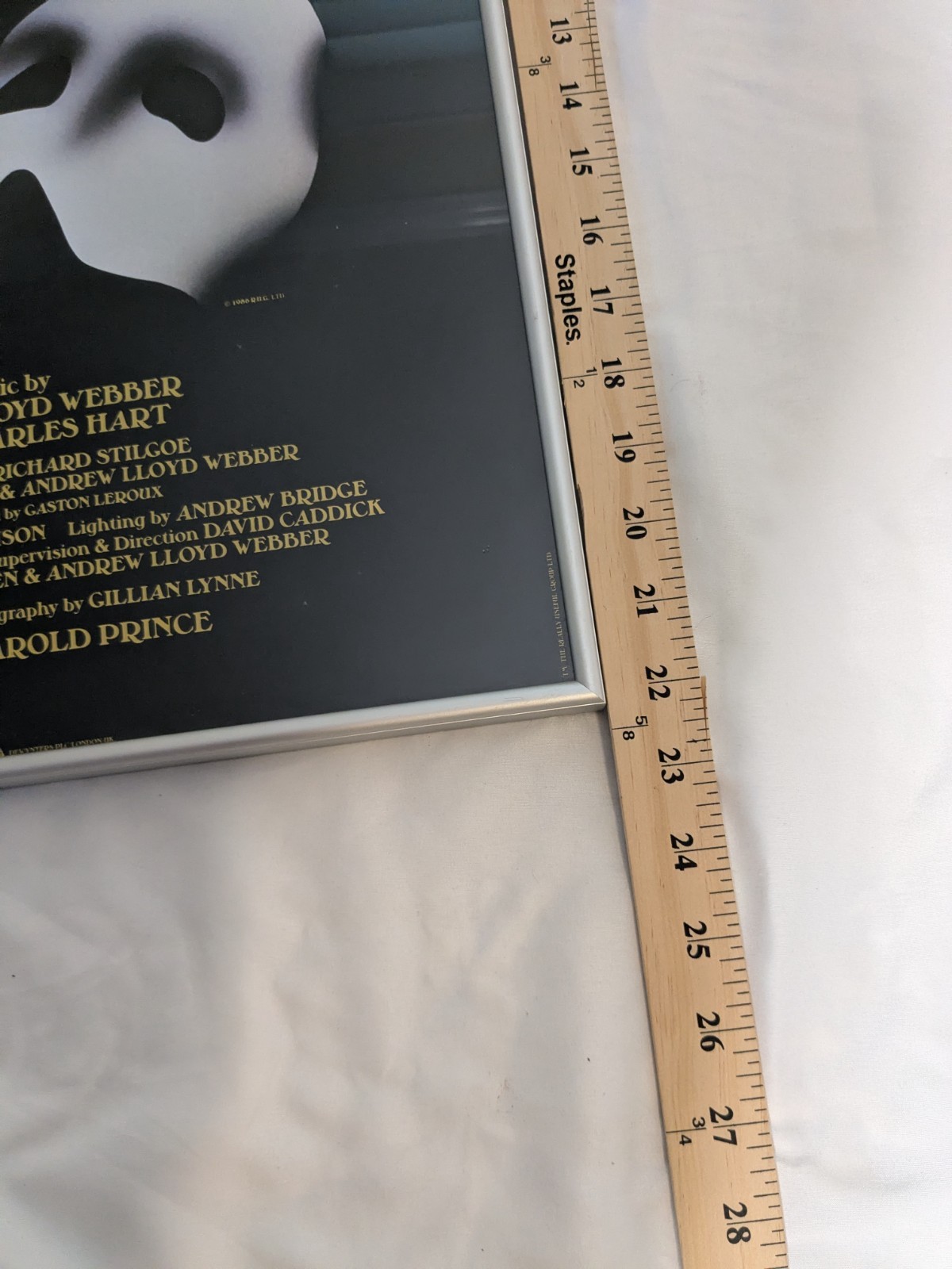 Phantom Of The Opera Framed Poster Really Useful Group Vintage and Rare