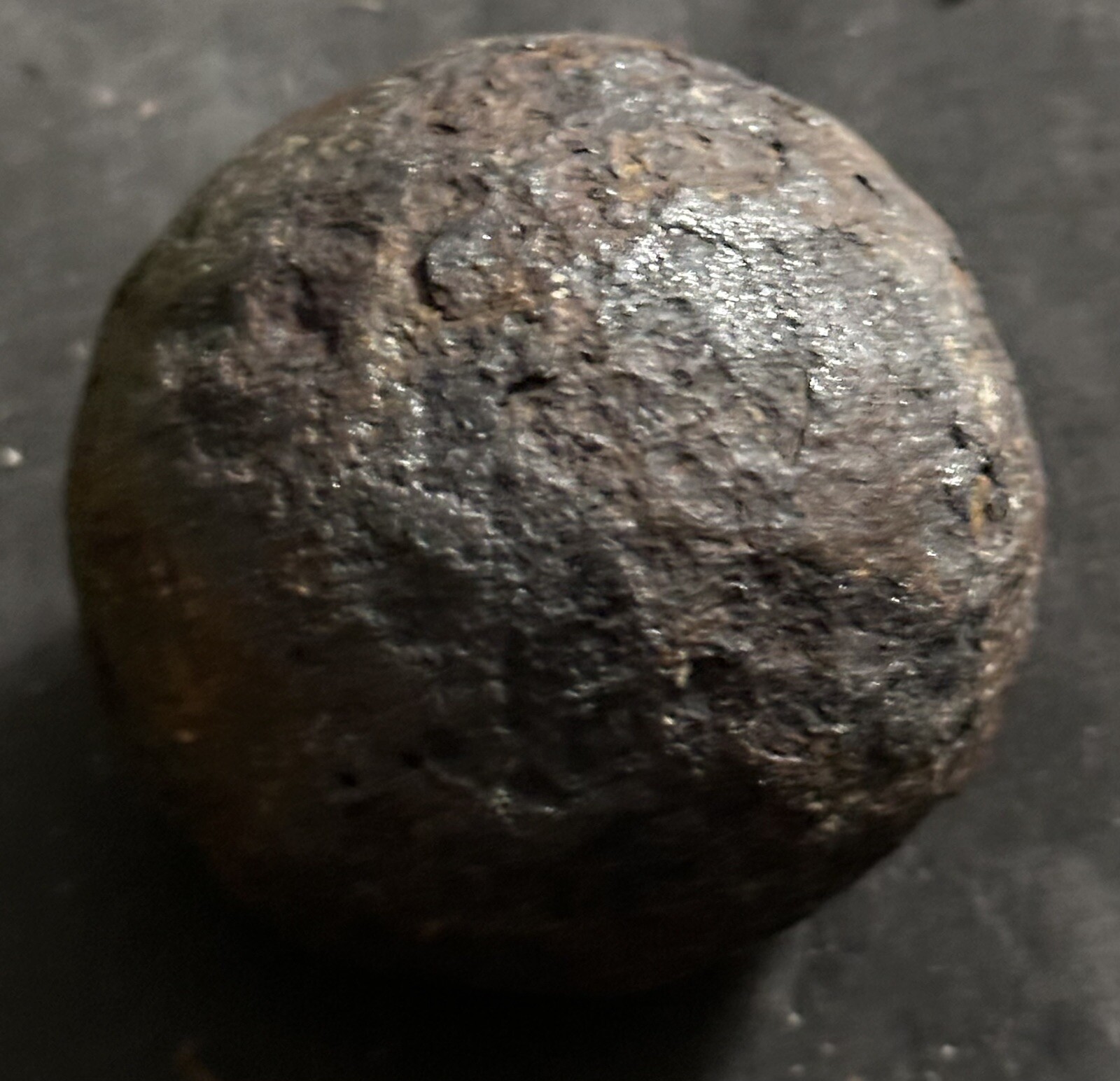Antique Pre-civil War or Civil War ? 1 Lb (14.8oz) US Cannon Ball 1 Pounder 2”