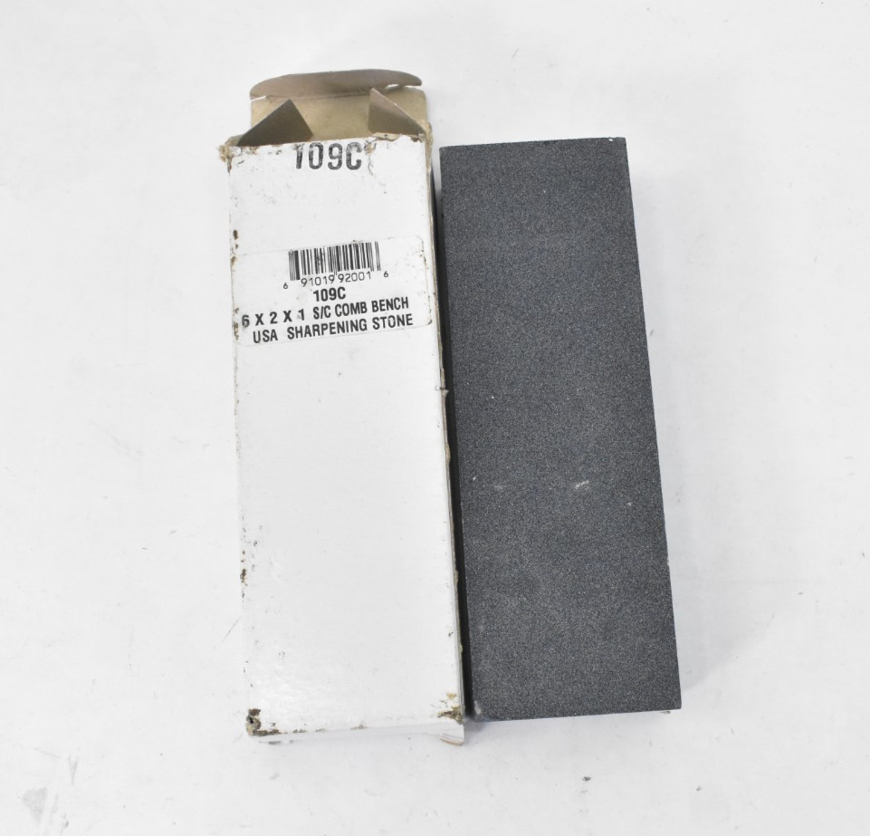 Silicon Carbide Sharpening Stone Rectangular Coarse Fine Grade U109C 6" L