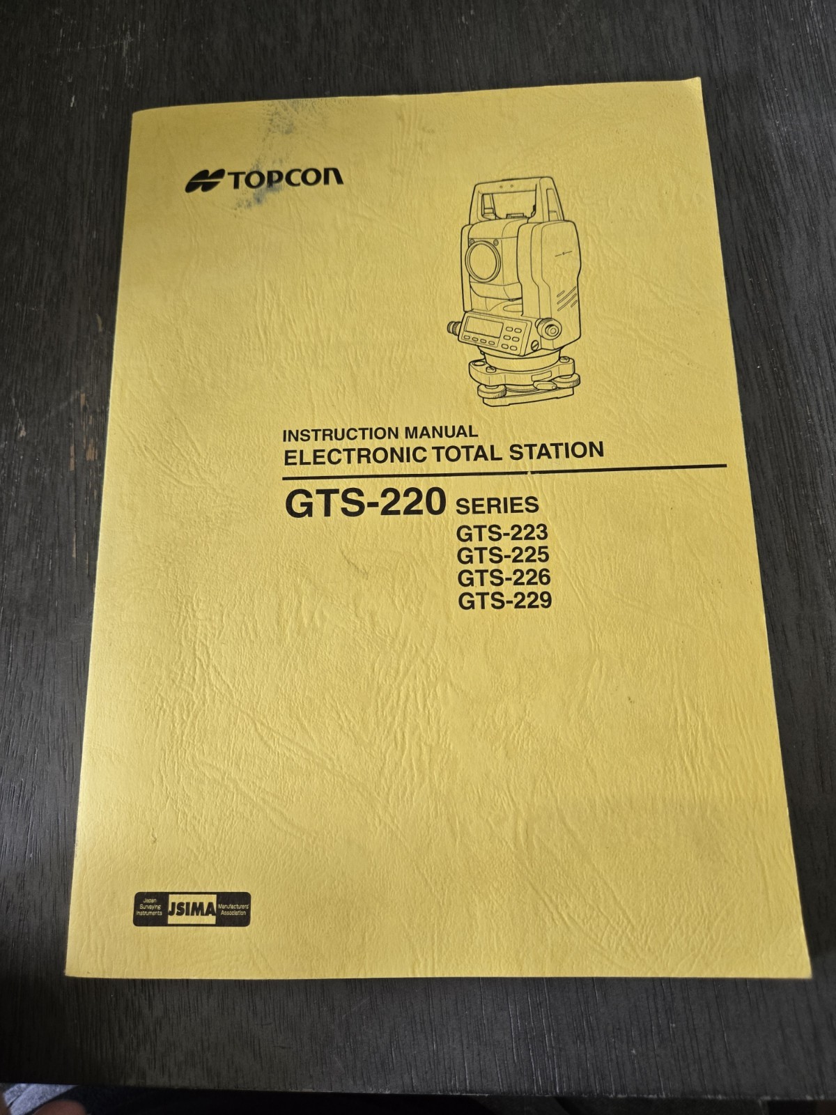 TOPCON INSTRUCTION MANUAL ELECTRONIC TOTAL STATION, GTS-220 SERIES