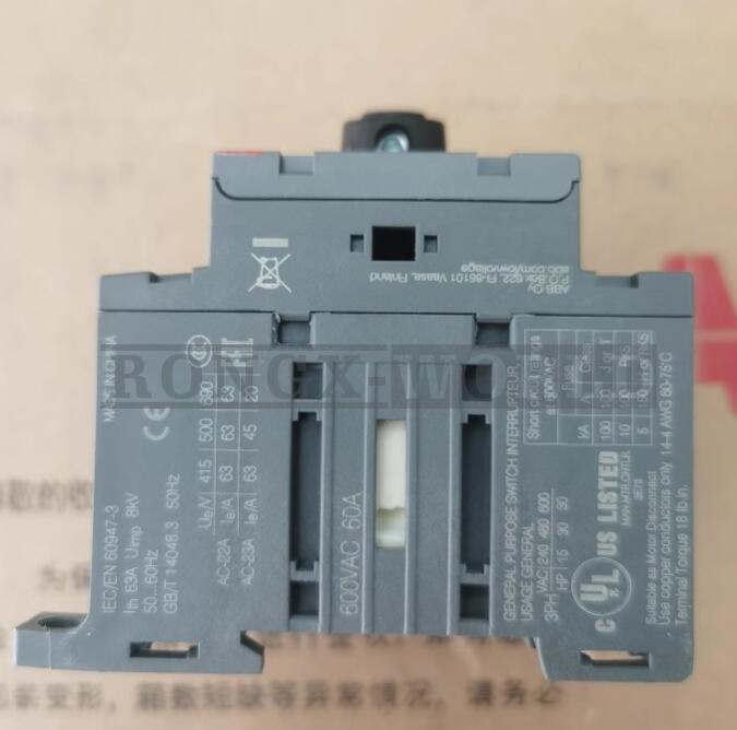 One ABB OT63F4N2 isolation switch new