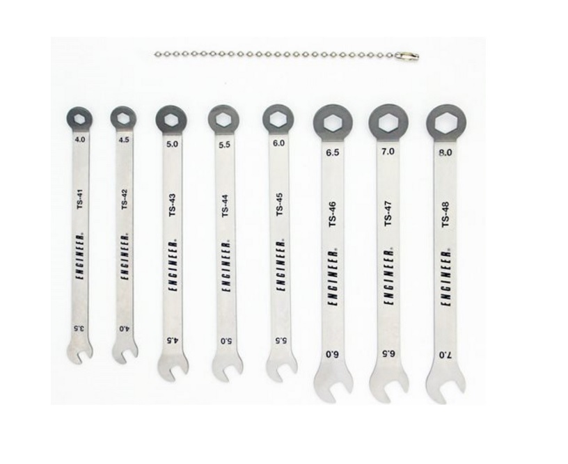 ENGINEER SUPER THIN SPANNER WRENCH SET (8pcs) TS-04 MADE IN JAPAN