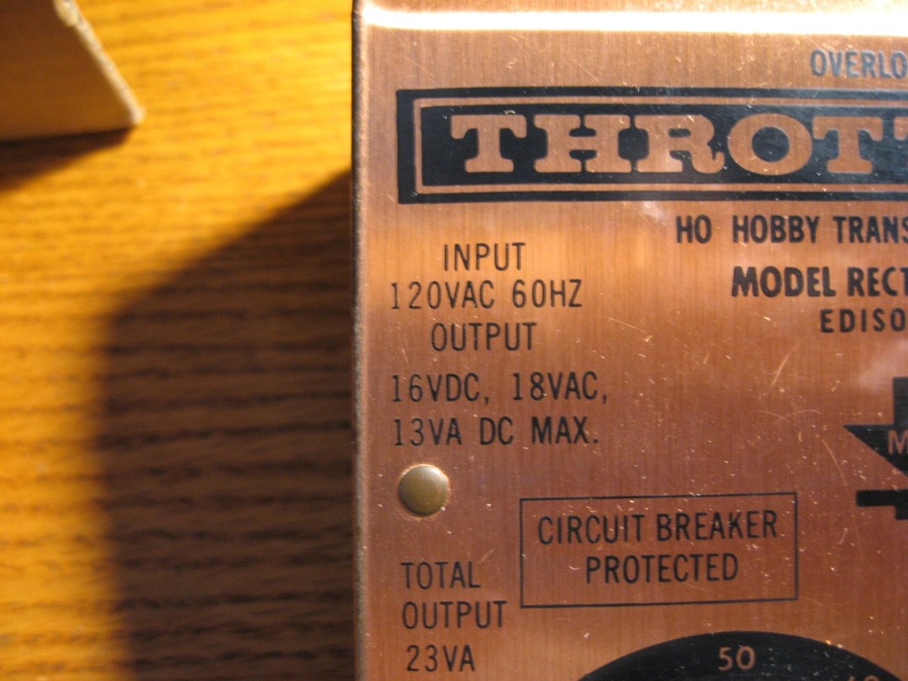 MRC Throttlepack Model 501 HO or N throttle DC controller transformer power pack