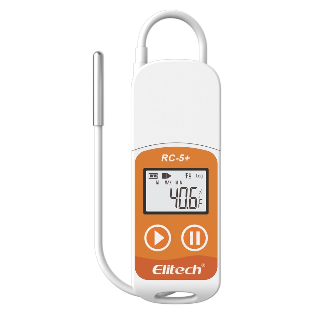 RC-5+ TE Digital PDF USB Temperature Data Logger Reusable Recorder Refrigerat...