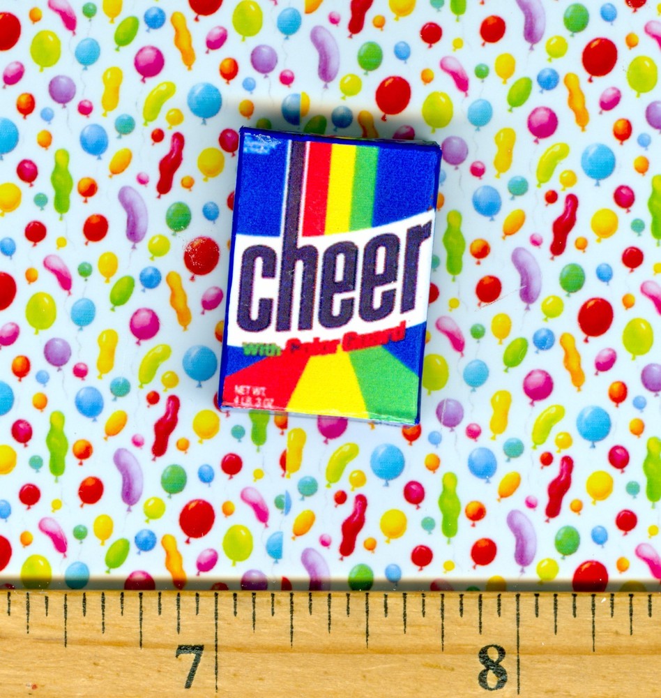 Dollhouse Miniature Size CHEER Laundry Detergent Box