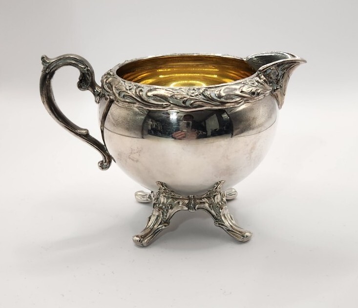 ROGERS BROS Exquisite Silverplated Cream Container Vintage