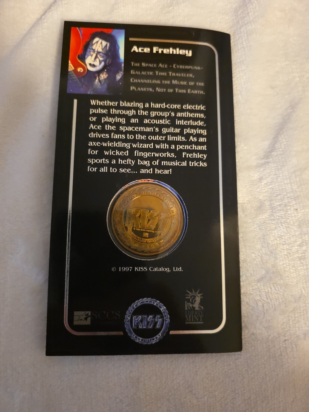 Liberty Mint KISS Ace Frehley Commemorative Bronze Medal 1996-1997