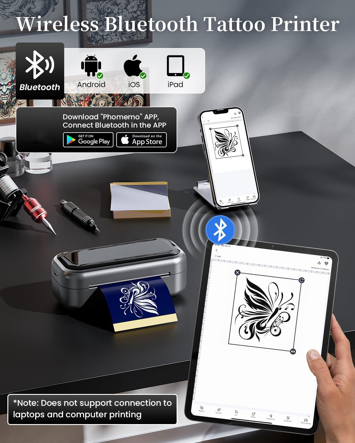 TP31 Tattoo Machine,tattoo stencil printer with 30pcs tattoo transfer paper