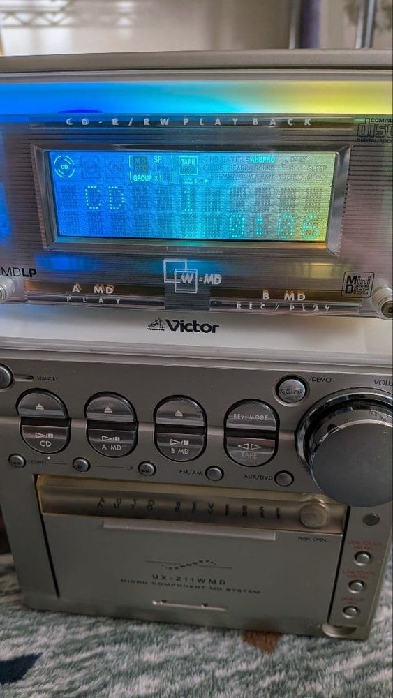 Victor Mini Component CD Radio Cassette MD Deck