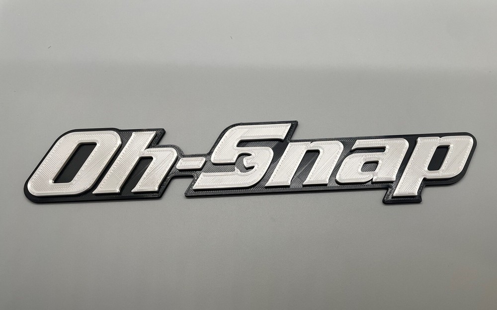 Oh-Snap Novelty 3D Printed Tool Box Badge.