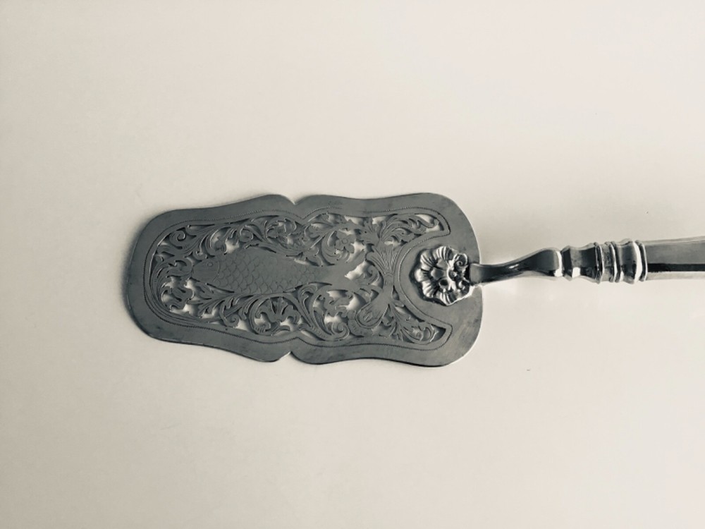 Austro Hungarian 1857 Solid 12 silver fish 🐟 Serving Piece