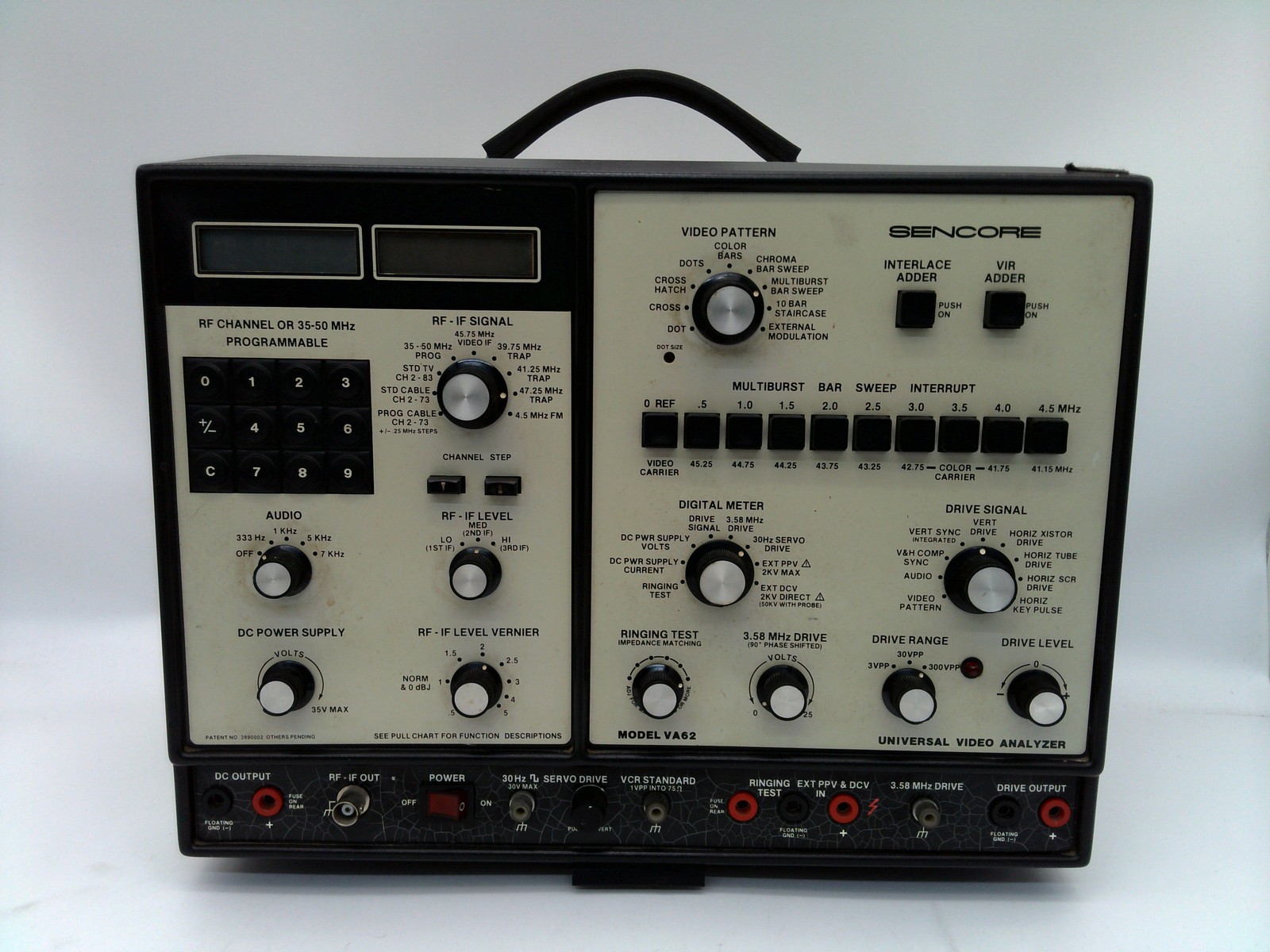 Sencore VA62 Universal Video Analyzer RF Communication Test Set Programmable