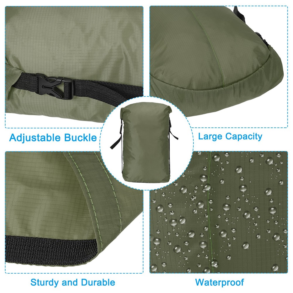 Compression Stuff Sack L Size Waterproof Sleeping Bag Storage Sack Army Green