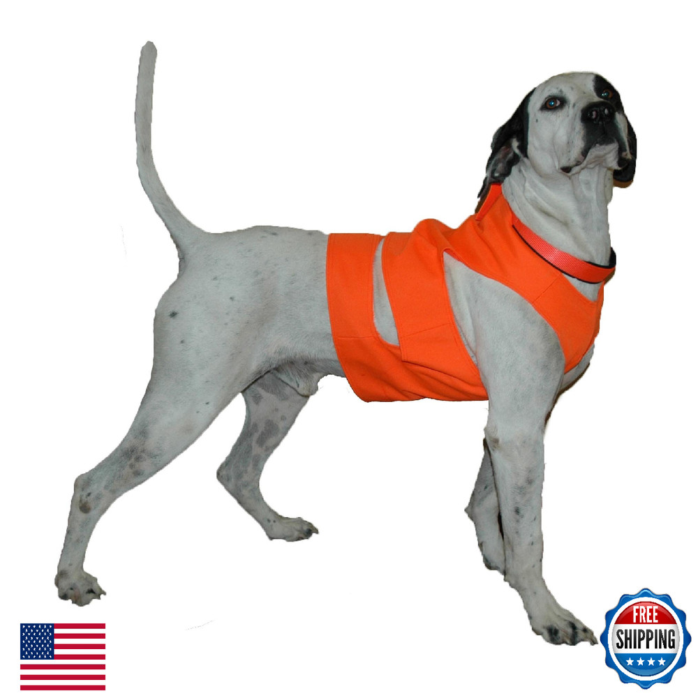 Mud River Dog Chest Protector, Medium, Orange - Protects from Cuts & Scratches