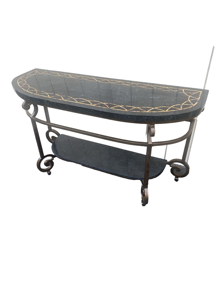 65584 Decorator Marble Top Console Table Stand Sideboard Server