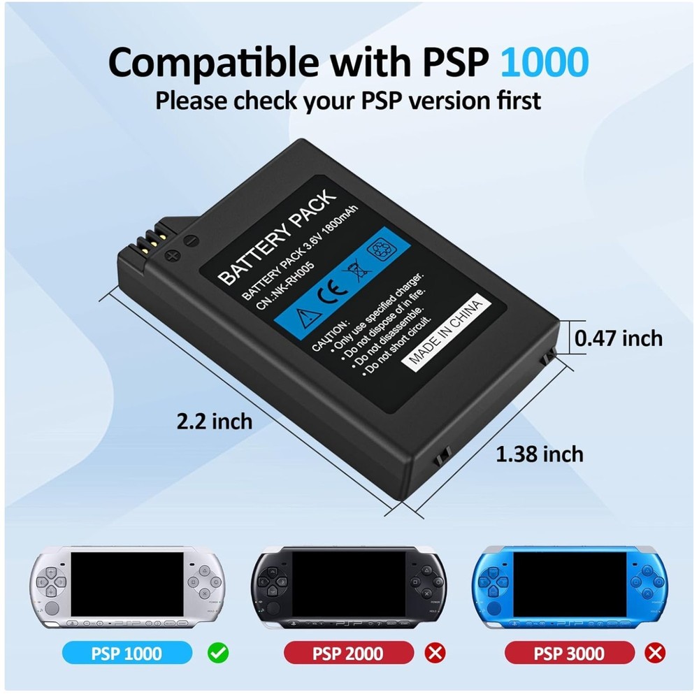 "Cost-Effective 2Pcs Battery Set for PSP Console"