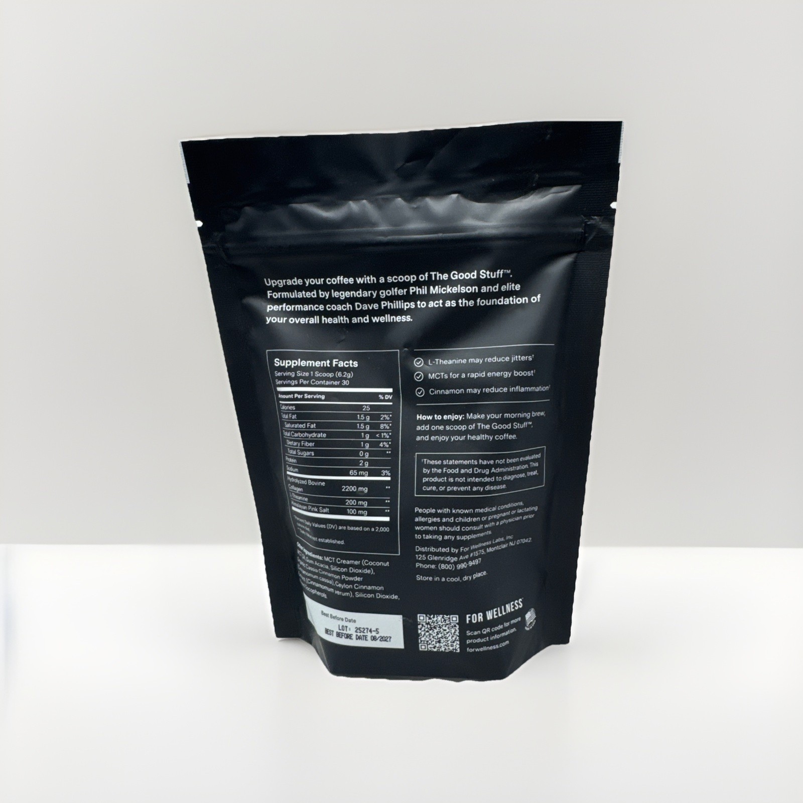 Coffee Booster FOR WELLNESS The Good Stuff Performance Cinnamon 6.56 Oz. 08/2027