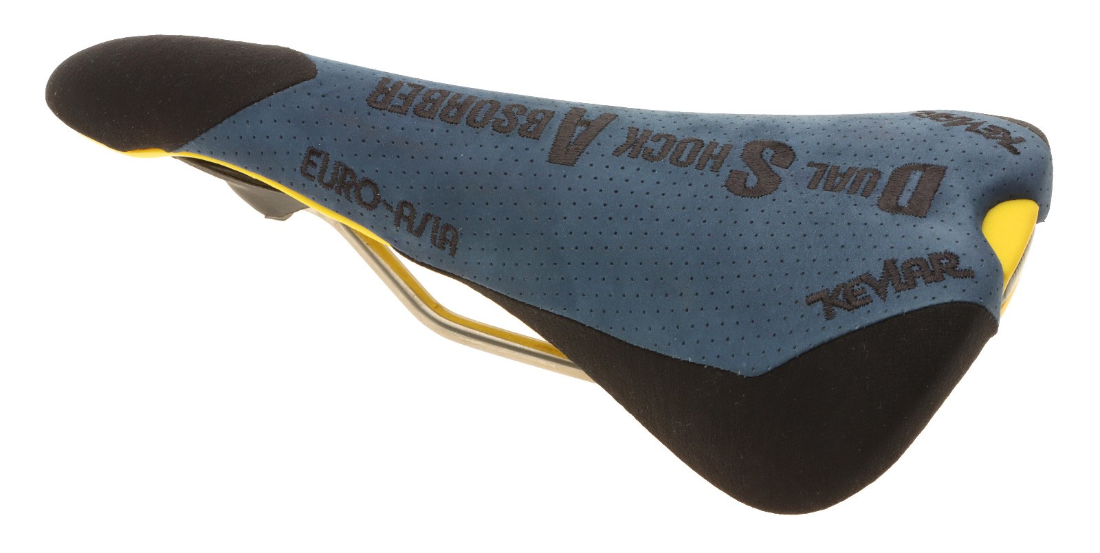 Gipiemme & EuroAsia Penta Saddle Dual Shock Absorber Ti Rails Blue NEW NIB NOS