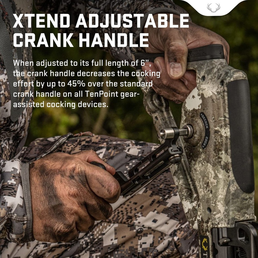TenPoint 6” XTEND Adjustable Crank Handle - Compatible with All ACUslide Bows...